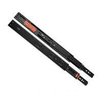 Full Extension Drawer Rails Side Mount Ball Bearing Runners with Push-to-Rebound No-Install Handle 14in Glides for Modified Car Storage Solutions