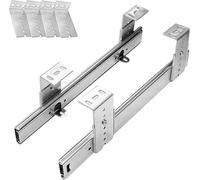 Full Extension Drawer Runners Slides Track Guide Glides Replacement Rails 2 pcs Rail Silver(14inch/35cm/107mm)