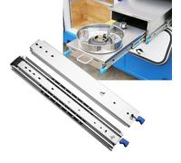 Full Extension Drawer Slides 480lb Capacity, Locking Side Mount Ball Bearing Rails, Industrial Guide Glides, 3" Width Tool Box Runners, 42" (1066.8mm)