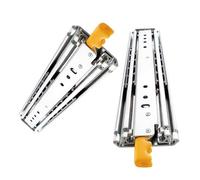 Full Extension Drawer Slides Side Mount Locking Rails Smooth Glide Drawer Track 12-60 Inch Adjustable Length Heavy Duty for Kitchen Cabinet Furniture 26in/650mm