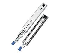 Full Extension Side Mounted Ball Bearing Guides 1pair Heavy Duty Locking Drawer Slides 10-42Inch Side Mount Full Extension Ball Bearing Industrial Rail(34inch(850mm))
