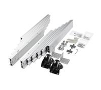 Full Extension Slide with Silent Wheels, Aluminum Telescopic Cabinet Guide Rail Hinge for Kitchen and Countertop, 1270mm Length, Easy to Install