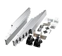 Full Extension Table Slide, Aluminum Drawer Rail with Silent Wheels, Telescopic Cabinet Guide for Kitchen Countertops, 1270mm Length