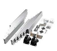 Full Extension Table Slides, Aluminum Drawer Guides in 3 Sizes, Silent Hinged Table Glides with Wheels, Connecting Hardware for Smooth Sliding Tables, and Easy to Install