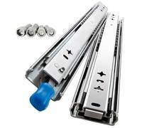 Full ExtensionSlides 2 Pcs 120kg Load Capacity 2501500mm TripleFold Ball BearingRail System with Lock for Smooth (1250mm)