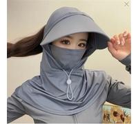 Full Face Coverage Sunscreen Hat, Adjustable Design for Outdoor Use, Lightweight and Breathable, Effective Sun Protection (black)