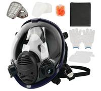Full Face Dust Mask W/airflow Valve Voice Diaphragm Welding Grinding Safety Gear