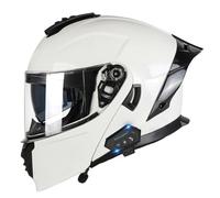 Full Face Flip Up Motorcycle Helmet Bluetooth Motorbike Modular Helmet With Anti-Fog Dual Visors DOTECE Approved,ith Double Visor Built-in Speaker Headset Microphone for Men Women 9,XL=61~62cm