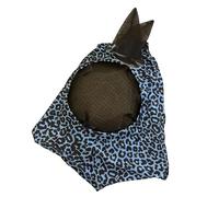 Full Face Fly Cover - Leopard Print Pattern Anti Fly Cover, Horse Mask Protection | Breathable Mesh Head Shield, Anti-Bite Equine Gear, Equestrian Tack for Riding, Trail, Barn Use