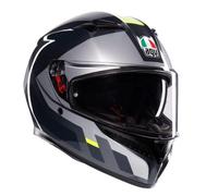 Full Face Helmet Agv K3 E2206 MPLK Shade Gray Yellow Fluorescent Size S