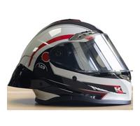 Full Face Helmet ECE Certified Large Tail Helmet Motorcycle Helmets for Men and Women All Seasons with Various Lenses Racing Helmets B4,XL61-62CM
