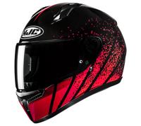 HJC C10 Haven Helmet, black-red, size L for Men