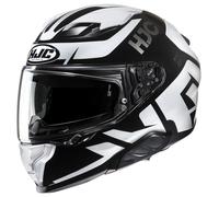 HJC F71 Bard Helmet, black-white, size 2XL
