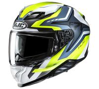 HJC F71 Fes Helmet, black-white-blue-yellow, size S for Men