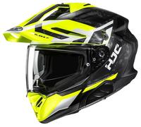 HJC RPHA 60 Dakar Enduro Helmet, black-white-yellow, size XS 54 55 for Men