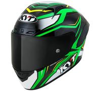 Full-Face Helmet KYT NZ RACE Carbon Stride Green Fluo/White