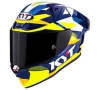 KYT R1R Diamond Helmet, blue-yellow, size M for Men