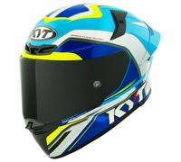 KYT TT-Revo Grand Prix Helmet, white-blue, size 2XL for Men