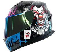 Full Face Helmet Motorcycle Helmet, Motorbike Helmet Breathable Helmet DOT/ECE Approved Motorbike Double Sun Visor Helmets Wear-Resistant and Scratch Lenses 3,M