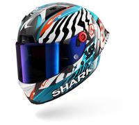 Shark Aeron GP FIM 2 Speed Fancy Carbon Helmet, white-carbon-blue, size XS for Men