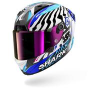 Full Face Helmet Shark AERON SPEED-FANCY Carbon White Blue