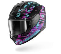 SHARK Helmet D-Skwal 3 Reptaia - Full-Face ECE - Black/Purple, M (Men)
