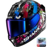 Full Face Helmet Shark SKWAL i3 HELLCAT Black Chrom Blue