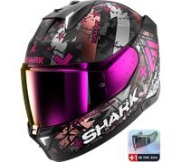 Full Face Helmet Shark SKWAL i3 HELLCAT Mat Black Chrom Purple