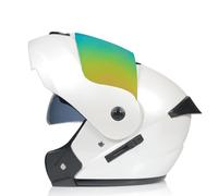 Full Face Integrated Motorcycle Helmet Modular Helmet Flip Up Front Helmet ECE Approved with Removable Liner Suitable for Commuting and Outdoor Riding L,L=(59-60CM)