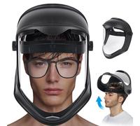 Full Face Mask Face Shield Windproof Anti-fog Face Shield Mask Protective Full Face Mask Adjustable Breathable Flippable PC Impact