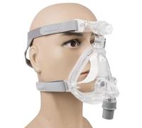 Full Face Mask Silicone Gel with Free Adjustable Headgear Clips for Sleep (M)