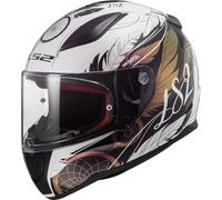 Full Face Motorbike Crash Rider Biker Sports Motorcycle Helmet LS2 - FF353 RAPID - BOHO - White Black Pink - XS