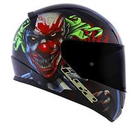 Full Face Motorbike Helmet Motorcycle Adult Rider Biker Sports Crash Helmet LS2 FF353 RAPID HAPPY DREAMS GLOW-IN-THE-DARK SCARY CLOWN + Dark Tinted Visor (XL)