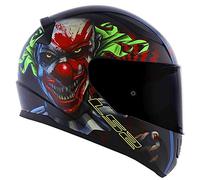 Full Face Motorbike Helmet Motorcycle Adult Rider Biker Sports Crash Helmet LS2 FF353 RAPID HAPPY DREAMS GLOW-IN-THE-DARK SCARY CLOWN + Dark Tinted Visor (3XL)