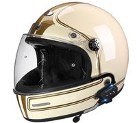 Full Face Motorbike Helmet with Sun Visor Bluetooth Large Crash Motorcycle Helmets DOTECE Approved Unisex Adult Motocross Helmets Built-In Speakers Can Respond Automatically Q,M:57-58CM