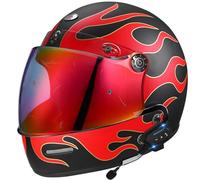 Full Face Motorbike Helmet with Sun Visor Bluetooth Large Crash Motorcycle Helmets DOTECE Approved Unisex Adult Motocross Helmets Built-In Speakers Can Respond Automatically P,XXL:63-64CM