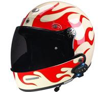 Full Face Motorbike Helmet with Sun Visor Bluetooth Large Crash Motorcycle Helmets DOTECE Approved Unisex Adult Motocross Helmets Built-In Speakers Can Respond Automatically Z-2,XXL:63-64CM