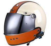 Full Face Motorbike Helmet with Sun Visor Bluetooth Large Crash Motorcycle Helmets DOTECE Approved Unisex Adult Motocross Helmets Built-In Speakers Can Respond Automatically I,L:59-60CM