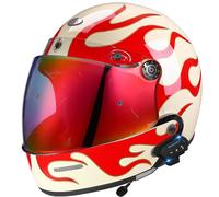 Full Face Motorbike Helmet with Sun Visor Bluetooth Large Crash Motorcycle Helmets DOTECE Approved Unisex Adult Motocross Helmets Built-In Speakers Can Respond Automatically Z-5,L:59-60CM