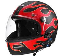 Full Face Motorbike Helmet with Sun Visor Bluetooth Large Crash Motorcycle Helmets DOTECE Approved Unisex Adult Motocross Helmets Built-In Speakers Can Respond Automatically L,XXL:63-64CM