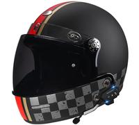 Full Face Motorbike Helmet with Sun Visor Bluetooth Large Crash Motorcycle Helmets DOTECE Approved Unisex Adult Motocross Helmets Built-In Speakers Can Respond Automatically Z-17,L:59-60CM