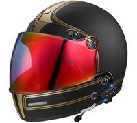 Full Face Motorbike Helmet with Sun Visor Bluetooth Large Crash Motorcycle Helmets DOTECE Approved Unisex Adult Motocross Helmets Built-In Speakers Can Respond Automatically Z,XXL:63-64CM