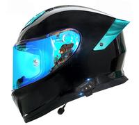 Full-Face Motorbike Helmets Bluetooth Lightweight Street Racing Motorcycle Helmet Large Crash Motocross Helmets DOTECE Approved with Speaker and Microphone Unisex Adult H,M:57-58CM