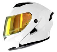 Full Face Motorcycle Flip Up Helmet for Adults Urban Riding Motorsports Cruising Modular Helmets Dual Lens Design Road Legal Lightweight