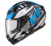 Full Face Motorcycle Headgear, Bluetooth Compatible, Light Blue Helmetsize, Medium Adjustable, Lightweight, Durable, Portable, User-friendly, Compact, Generic, R430, Street