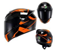 Full Face Motorcycle Helmet DOT Certified, Lightweight Aerodynamic Design Motorbike Helmets with Sun Visor Ventilation for Men Women Youth Adult,D4-XL