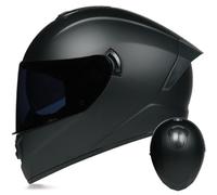 Full Face Motorcycle Helmet Double Visor Sun Visor HD Flip Type Integrated Motorcycle Helmet Adult Men's and Women's Helmets DOT/ECE Approved Goggle Slot Off-Road Cruiser 4,XL(61-62)