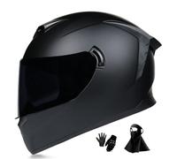Full Face Motorcycle Helmet for Adult Men and Women, DOT & ECE Certified - Powersports Advanced Ventilation Motocross Helmet for Motorbike Street Bike with Face Mask Gloves(Style 12,S(55-56cm))