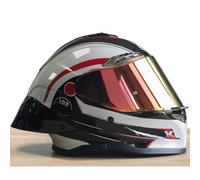 Full-Face Motorcycle Helmet for Adults Full-Face Motorcycle Helmet for Men and Women ECE Certified Large Tail Wing Design Various Lens Styles Fashionable Simple Style E,M(56-58CM)