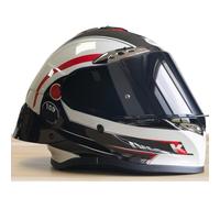 Full-Face Motorcycle Helmet for Adults Full-Face Motorcycle Helmet for Men and Women ECE Certified Large Tail Wing Design Various Lens Styles Fashionable Simple Style G,L(59-60CM)